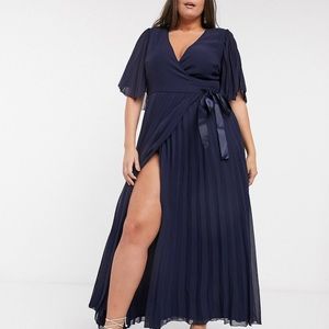 ASOS Design Curve Navy Maxi